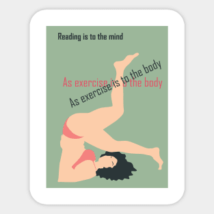 motivational quote and woman  illustration Sticker